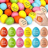 Aoriher 36 Pcs Motivational Stress Balls Quotes Inspirational Funny Colorful Foam Balls Hand Exercise Stress Relief Gifts for Office Small Anxiety Toys for Relief Motivating Supply(Egg)