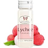 Butterfly Lychee Flavoring Extract Paste, 25 ml, Lychee Flavor for Baking | Concentrated Lychee Food Flavoring for Drinks &amp; Cocktails, Boba, Tea, Macarons, Ice Cream, Cakes, Desserts &amp; Smoothies