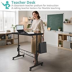 Small Portable Rolling Standing Desk - 32 Inch