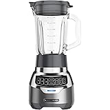 BLACK+DECKER PowerCrush Digital Blender with Quiet Technology, Stainless Steel, BL1300DG-T, Gray & Silver, Countertop Blender