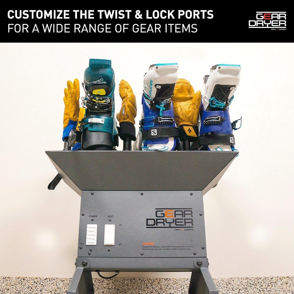 GearDryer Freestanding 12 Boot and Glove Dryer | 6 Pair Boot, Shoe, and Glove Dryer | Dryer and Warmer for Ski Boots, Work Boots, Athletics, Helmets, and More: Sports & Outdoors