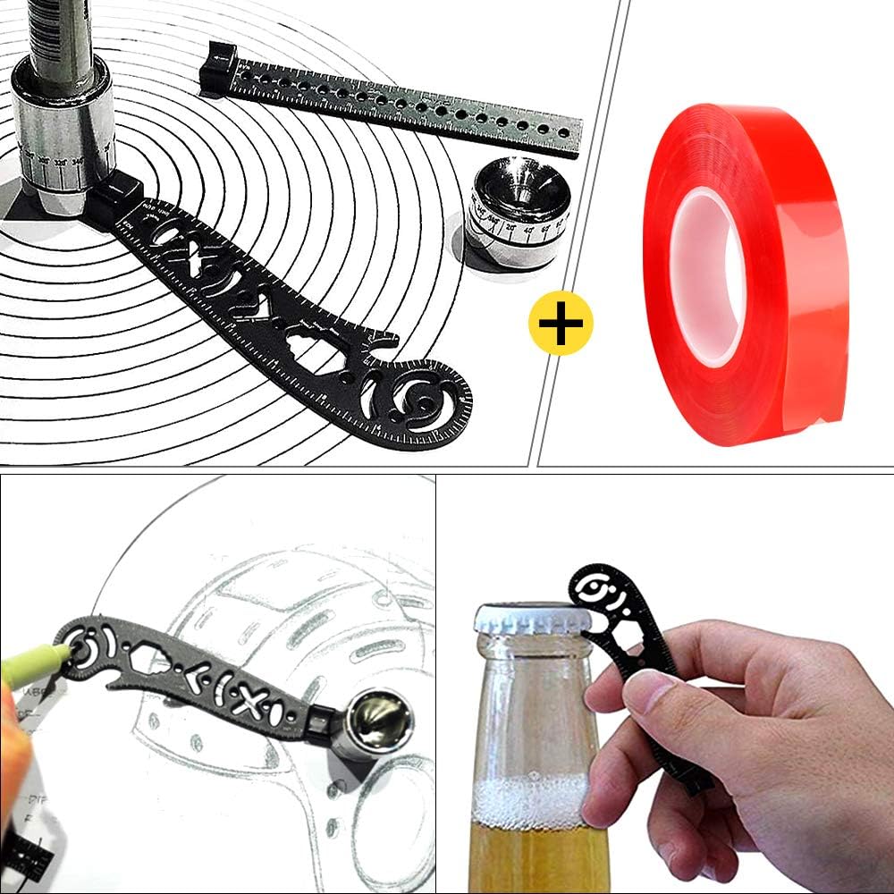 Domom All In One Multi Function Drawing Toolversatile Magcon Tool Drawing Ruler Magnetic Ruler Tool For Notepad Designers Artists Architects Student