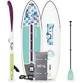 BOTE Wulf Aero Inflatable Stand Up Paddle Board Kit Includes Accessories Adjustable Paddle iSUP Travel Bag Blow Up Pump Safety SUP Coiled Leash Multiple Sizes
