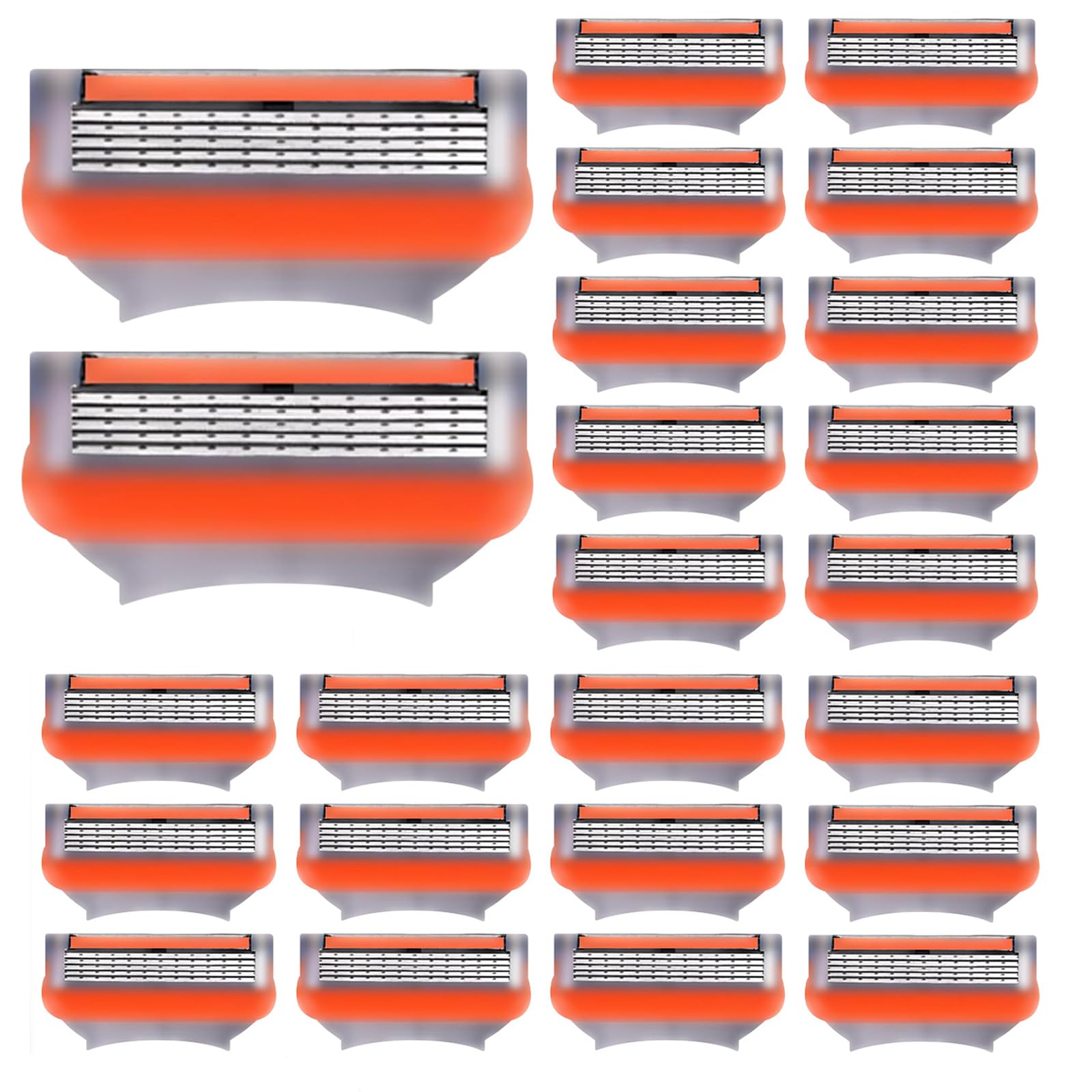 Photo 1 of 24Pcs Premium Razor Blades for Men Compatible with 5 Razors, 5 Layer Stainless Steel Refills, High Performance Mens Blades for a Close & Comfortable Shave, Durable & Sharp Replacement Blades