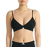 adidas Womens 3 Stripes Active Essentials Cotton Triangle Wrap Bralette