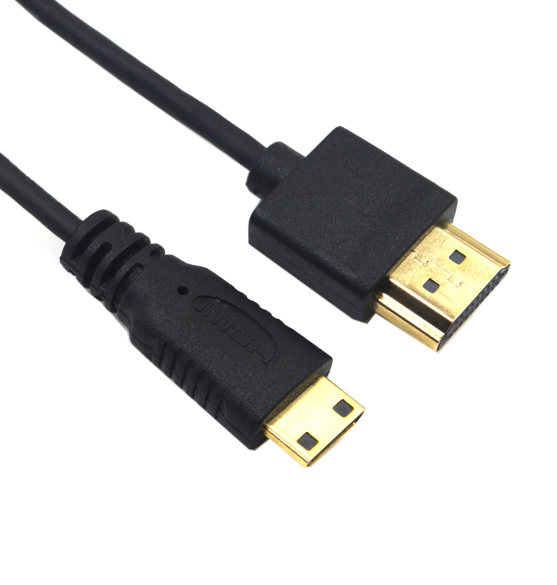 Duttek Mini-HDMI to HDMI Cable, Ultra-Thin Extreme Slim HDMI Male to Mini HDMI Male Cable Support 4K Ultra HD, 1080p, 3D,for Projector, Monitor, Camcorder(HDMI 2.0) (3.3ft/1m)