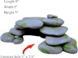 M2cbridge Pebble Arch Reptile Cave Hideout Ledge 3in H 9in L 5in W view 3