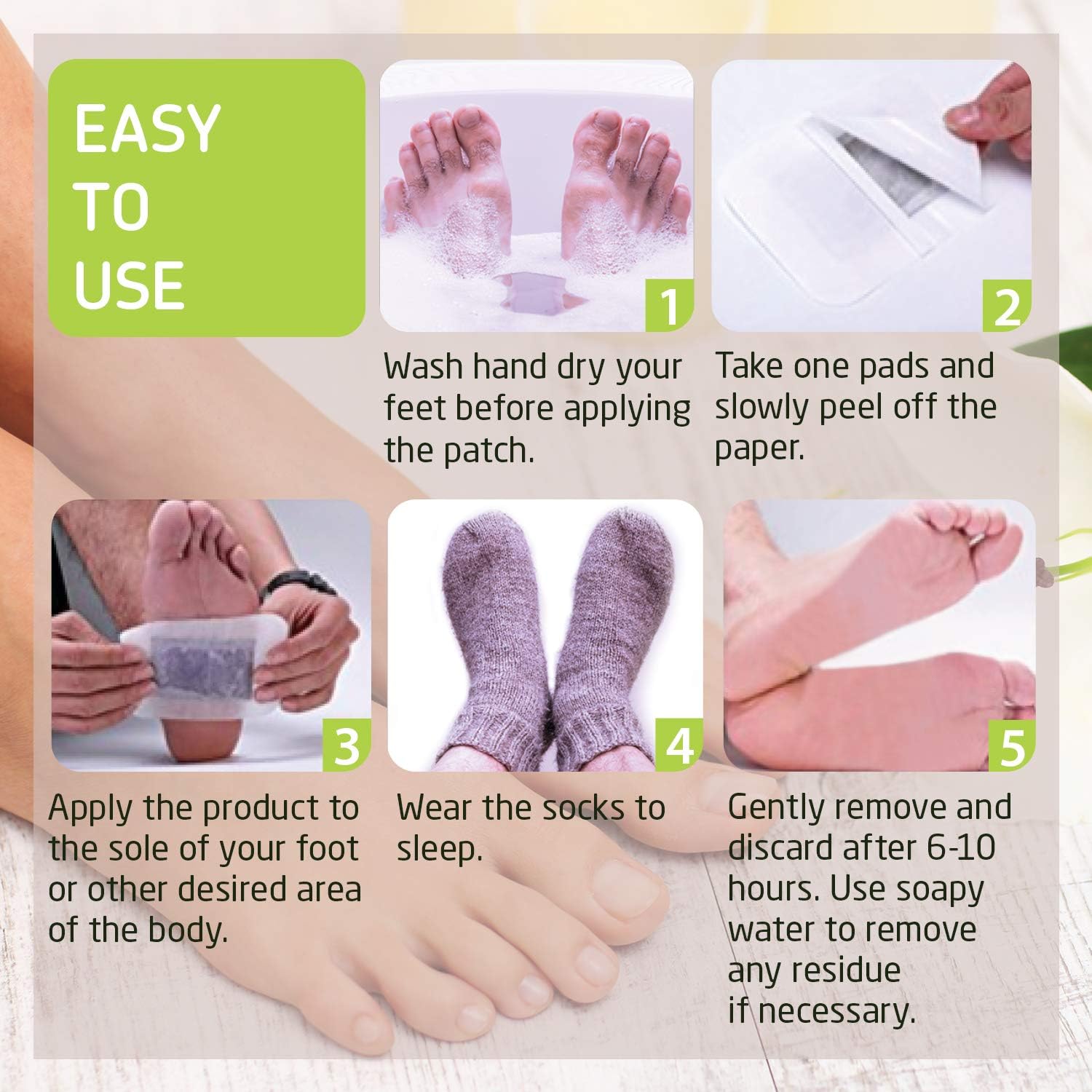 Samsali Foot Pads, Upgraded 2 in 1 Nature Foot Pads, Rapid Foot Care and Pain Relief, Higher Efficiency than Foot Sleeve and Metatarsal Pads, Best Foot Pads for Foot Care, 20 Pads: Health & Personal Care