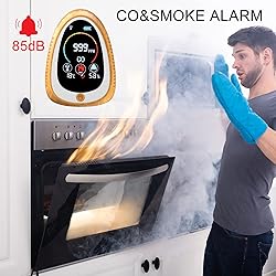 CEKKIENA [4 in 1] Smoke Alarm Carbon Monoxide