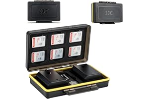 Sony NP-FZ100 NP-FW50 Battery SD Memory Card Case Holder for 6 SD 2 Battery, Water-Resistant & Shockproof, Camera Battery Sto