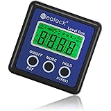 Neoteck Digital Angle Finder, Backlight LCD Digital Angle Gauge Level Box | Magnetic Base, Data Hold, IP54 Dust and Water Resistant- Blue