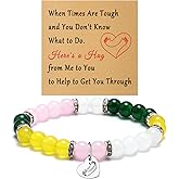 Get Well Gifts for Women Beaded Bracelet Encouragement Mental Health Positive Affirmations Gifts for Women Daughter Sister Best Friend Bestie Graduation Christmas Birthday Gift Jewelry Bracelet