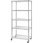Seville Classics UltraDurable Heavy Duty NSF Solid Steel Wire Rack Storage Unit, Organizer for Garage, Warehouse, Office, Res