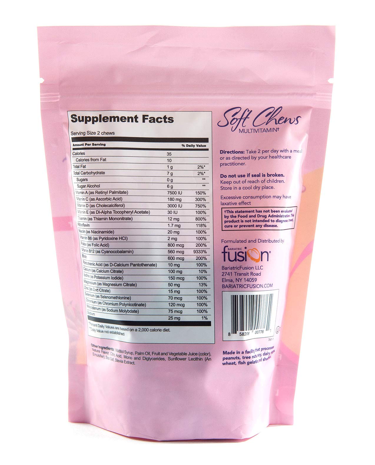 Bariatric Fusion Cherry Pineapple Bariatric Multivitamin Soft Chews for