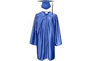 GradPlaza Shiny Preschool Graduation Cap and Gown for Kids 2025 Tassel kindergarten graduation cap and gown
