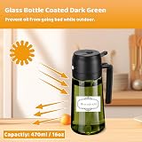 SCFRF Olive Oil Sprayer & Dispenser 16oz with Labels - Green Glass view 3