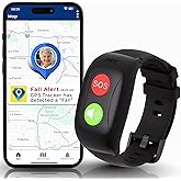 SecuLife SOS Wristband,Fall Detection, GPS Safety Bracelet for Seniors – SOS Button, Geo-Fencing, 2-Way Calling & Caregiver Tracking – Medical Alert Device, Simple & Reliable Alert System