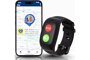 SecuLife SOS Wristband,Fall Detection, GPS Safety Bracelet for Seniors – SOS Button, Geo-Fencing, 2-Way Calling & Caregiver Tracking – Medical Alert Device, Simple & Reliable Alert System