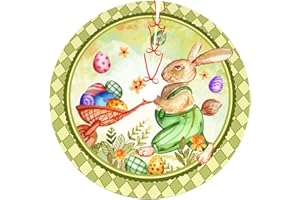 MAJOUG Easter Colorful Eggs Christmas Tree Skirt 36" for Xmas Halloween New Year Holiday Party Home Tree Mat Decor Ornaments Decoration