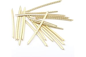 Swhmc Guitar Fret Wires 20Pcs Set 2.0mm Width Copper Bass Fingerboard Gold Tone for Classical Acoustic Guitars Gold