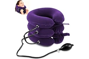 Yun Meng Lakes Neck Stretcher, Inflatable Neck Stretcher, Cervical Neck Traction Device, Neck Pain Relief, Adjustable Inflatable Neck Brace and Cervical Traction, Decompression Home Use