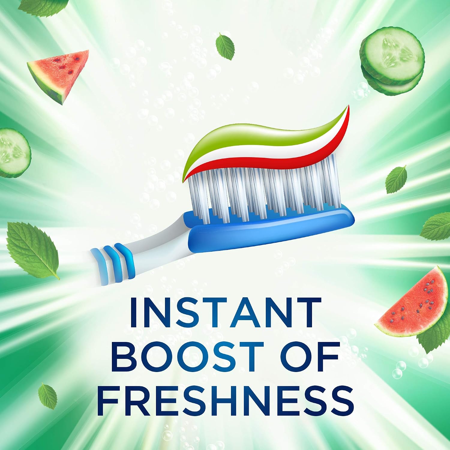 Aquafresh Senses Refreshing Watermelon, Cucumber & Mint Toothpaste 75 ml, White, 75 ml (Pack of 1) - Image 3