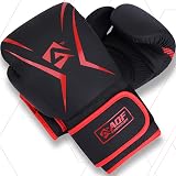 AQF Boxing Gloves Kids Adults 6oz-16oz Training Muay Thai Gloves Red 12oz view 8