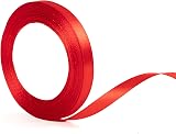 ZSYIULIA 10mm Red Satin Ribbon 22m Gift Wrapping Craft Hair Bow Christmas