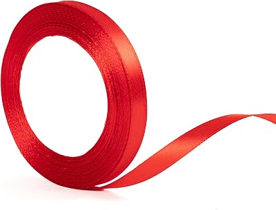 ZSYIULIA 10mm Red Satin Ribbon 22m Gift Wrapping Craft Hair Bow Christmas