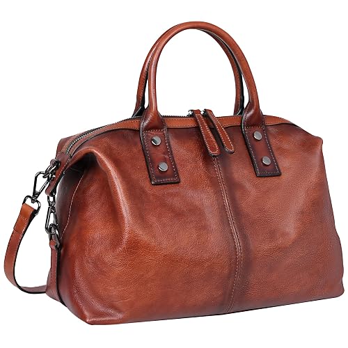 Iswee Women's Leather Hobo Bag - Top-Grain Cowhide Shoulder & Crossbody Tote With Replaceable Straps