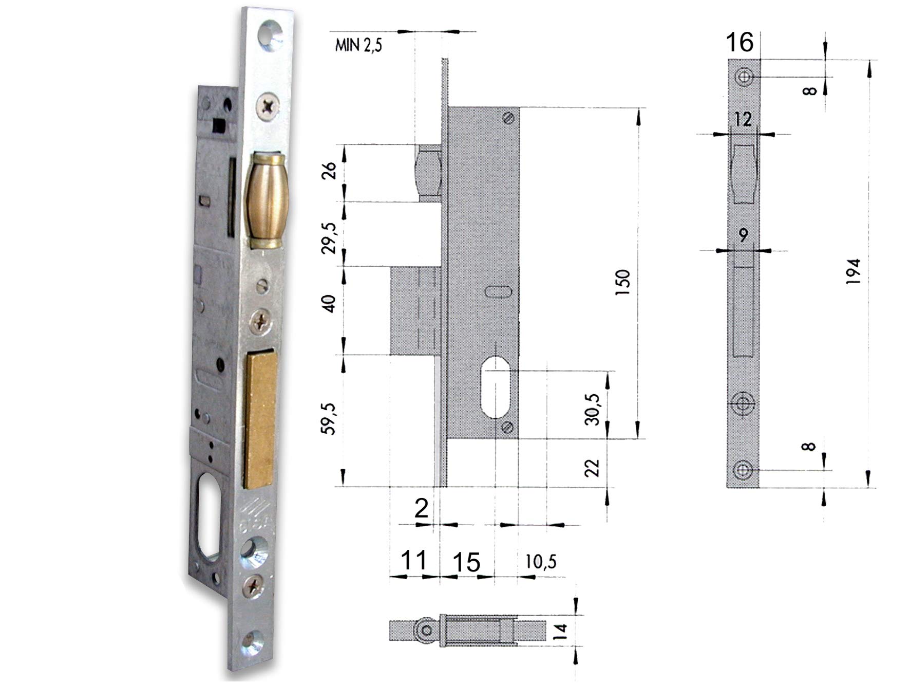 Cisa 0920054 44230-18-0 INFILARE Lock Oval Cylinder F16