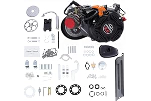 Rosyouth 100CC 4-Stroke Bicycle Engine Kit, Bicycle Gasoline Engine Motor Scooter Kit, Single Cylinder Gas Petrol Motorized Bike Engine Belt Drive Bike Bicycle Scooter Conversion Kit