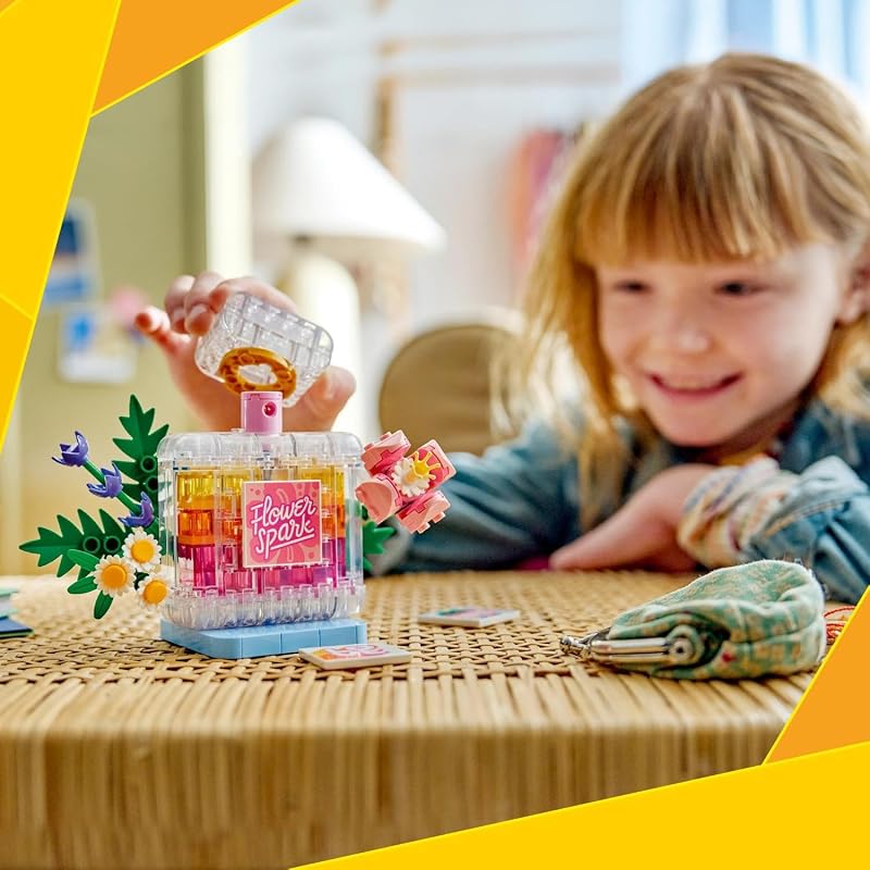 Creator 3-en-1 Flacon de Parfum au Décor Floral - Jouet - Maquette se Transformant en Vase avec Fleurs ou Smoothie - Décoration de Chambre d'enfant DIY - Cadeau Fille ou Garçon dès 8 Ans 31383