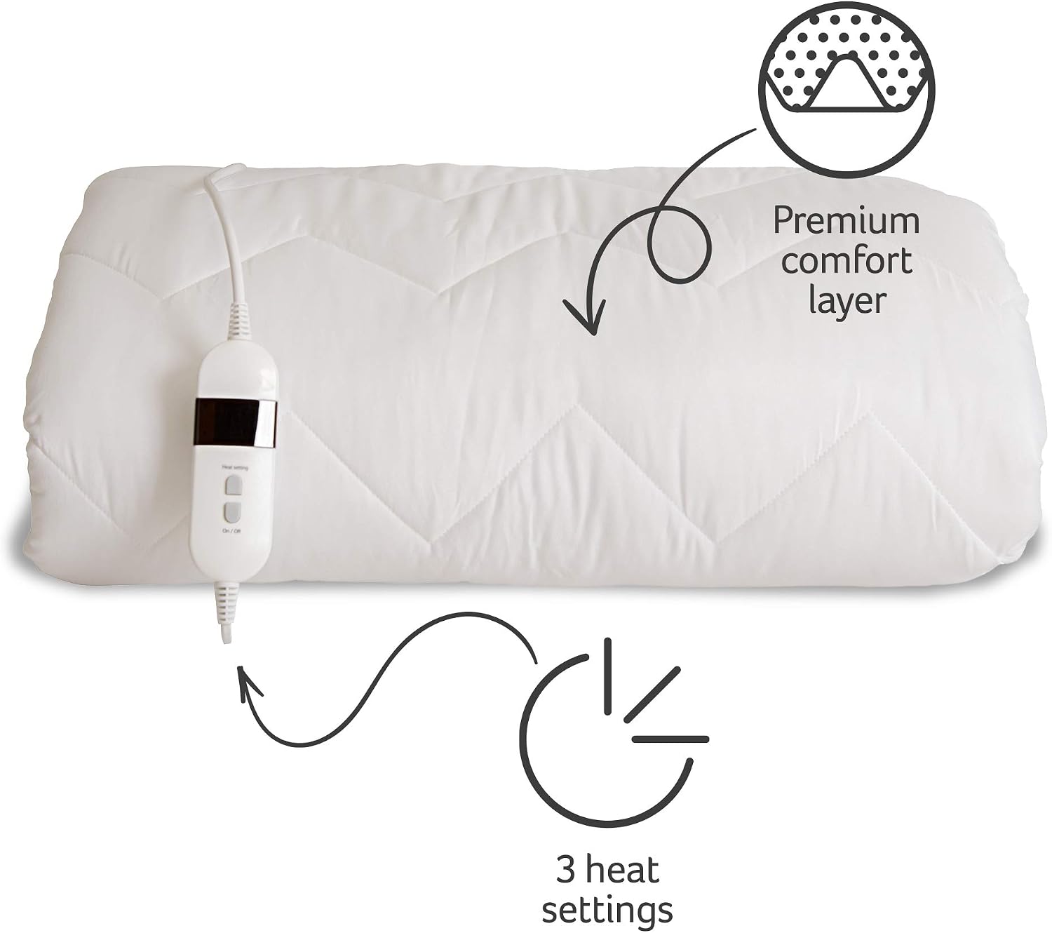 Snuggledown Intelligent Warmth Electric Blanket Double - Luxury Heated Blanket with Dual Controls, Foot Warmth & 9-Heat Settings - Image 3