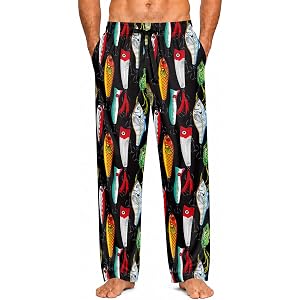 TIAMILCO Men's Pajama Pants Lightweight Sleep Lounge Bottoms with Pockets | Soft Loungewear with Elastic Drawstring Waist Loo