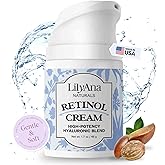 LilyAna Naturals Retinol Cream - Made in USA, Anti Aging Moisturizer for Face and Neck,Wrinkle, Retinol Complex - 1.7oz