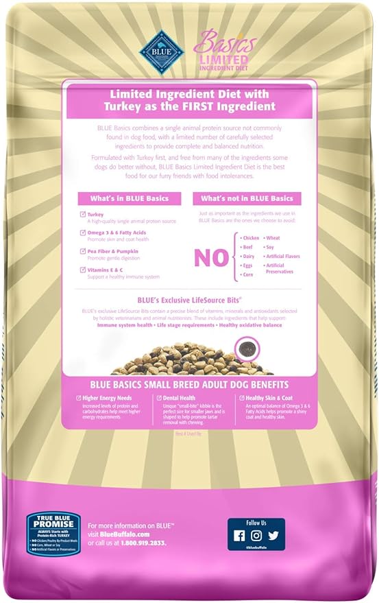 blue basics turkey and potato small breed