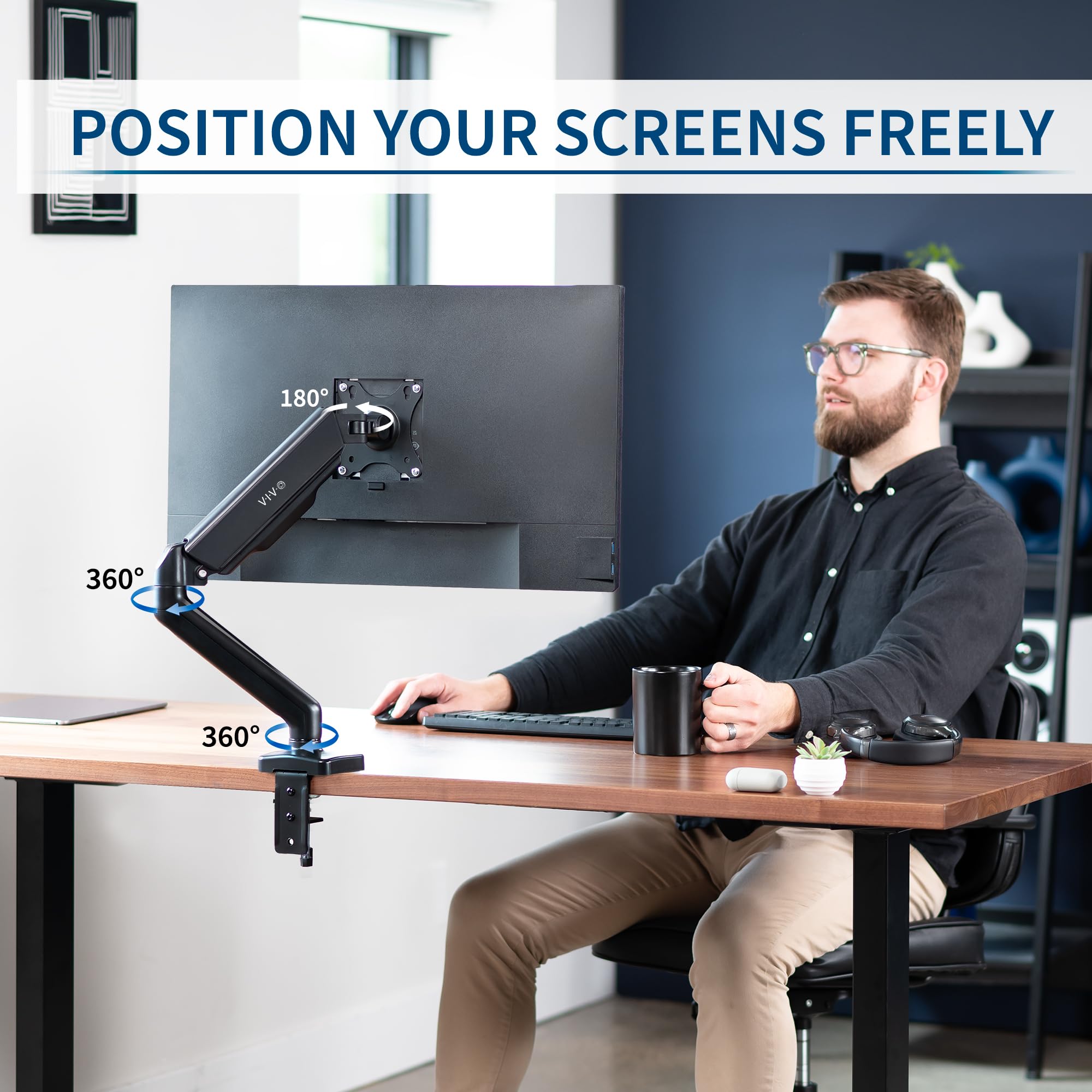 Mua VIVO Single 17 to 32 inch Monitor Height Adjustable Counterbalance ...