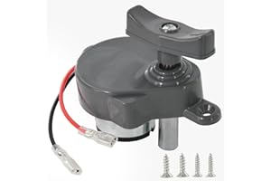 ZNTVW RV Fan Vent K6010-81 17 RPM Lift Motor B Series Roof Vents with Powered Lifts - Gray Cap