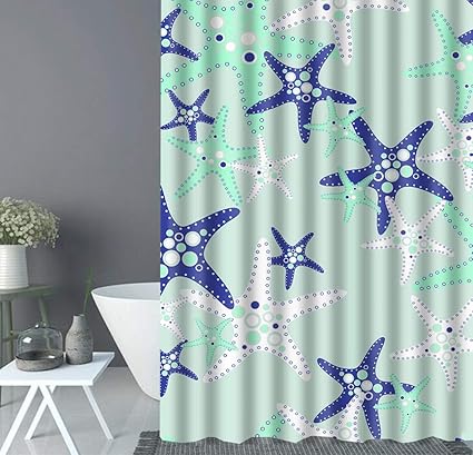 Amazon Com Shower Curtain Sea Ocean Beach Starfish Theme 66 X72