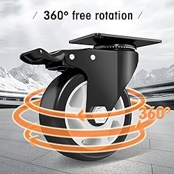 4" Caster Wheels, Casters Set of 4 Heavy Duty