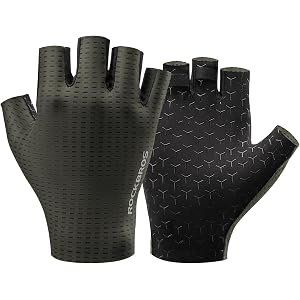 ROCKBROS Cycling Gloves Half Finger Anti Slip Palm MTB & Road Biking | Quick-Release Design Gloves for Men Women Lightweight