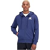 New Balance mens Essentials Stacked Logo French Terry Jacket