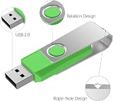 KEXIN 16GB USB Flash Drive 5 Pack Swivel USB Memory Stick with LED Light view 5