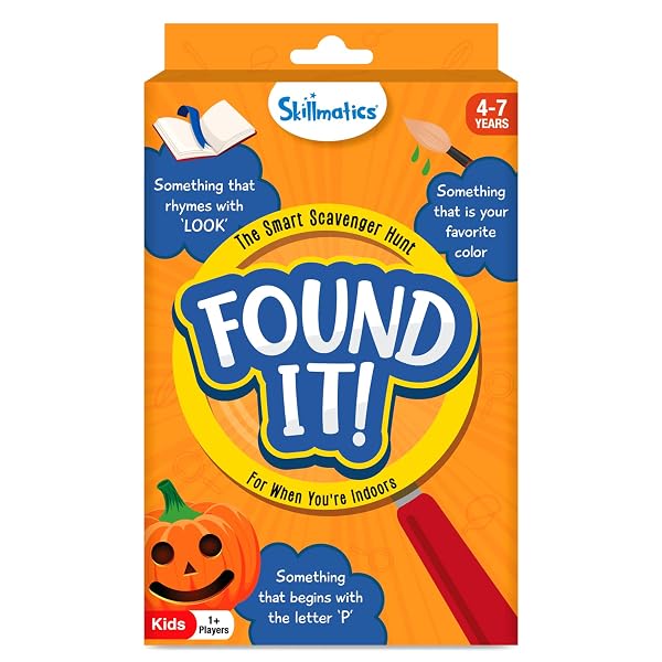 SKILLMATICS INDOOR SCAVENGER HUNT CARD GAME – FOUND IT DOUBLE CHALLENGE, LEARNING AND EDUCATIONAL GAME COLLECTIONS, GIFT FOR KIDS AND FAMILIES, FOR AGES 4, 5, 6, 7, PERFECT FOR HOME, SCHOOL, PLAYDATES