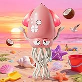 Interactive Octopus Toy,Dancing Octopus with LED Lighting,Music,Intelligent Obstacle Avoidance and Fishing Rod, Baby Toy for 