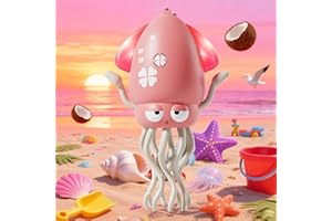 Interactive Octopus Toy,Dancing Octopus with LED Lighting,Music,Intelligent Obstacle Avoidance and Fishing Rod, Baby Toy for 