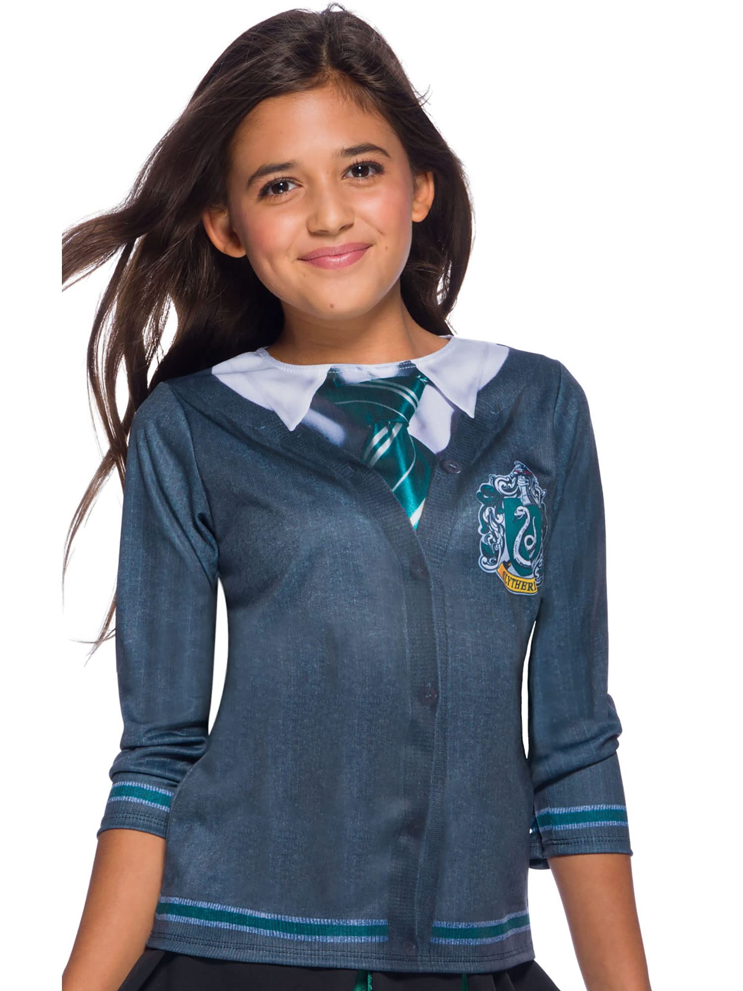 Rubies Official Harry Potter Slytherin Costume Skirt and Top Bundle, Childrens Fancy Dress Up, Size NS & L Halloween