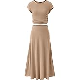 PRETTYGARDEN Two Piece Skirt Set for Women 2026 Summer Spring Dressy Casual Knit Travel Vacation Matching Lounge Outfits