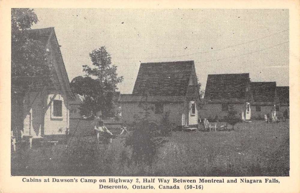 Deseronto Ontario Canada Dawson S Camp Cabins Antique Postcard
